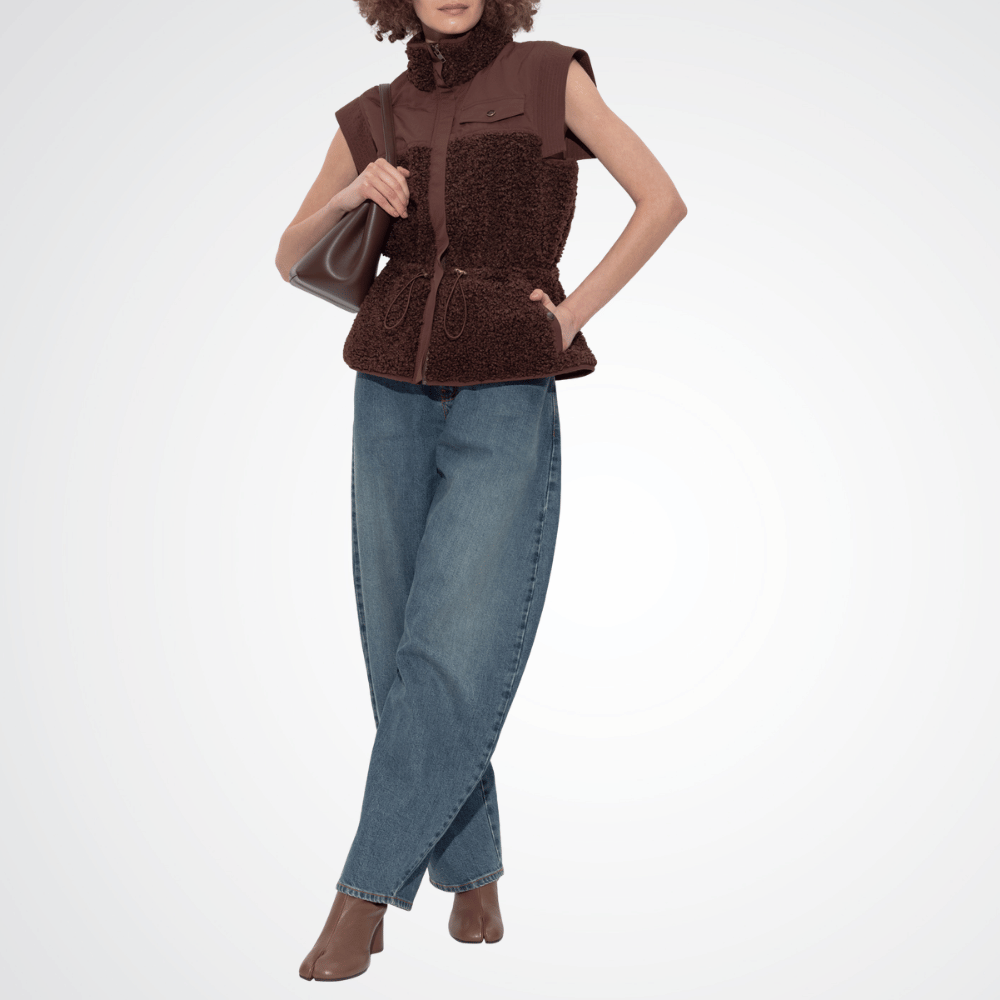 Ulla Johnson Tariet Teddy Fleece Vest in Dark Brown ULLA JOHNSON Designer fashion shop online and in store High End fashion boutique Sydney Australia Riada Concept