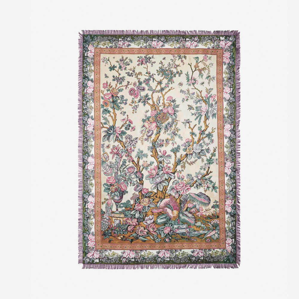 Pierre-Louis Mascia Aloeuw Silk Shawl Scarf in Pastel Floral Tapestry Print (135x195cm) PIERRE LOUIS MASCIA designer fashion online or in-store at Riada Concept, Sydney’s high-end fashion boutique in Australia.