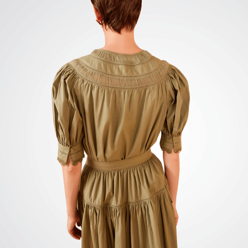 Ulla Johnson Dylan Short Sleeve Top in Lichen Green ULLA JOHNSON Designer fashion shop online and in store High End fashion boutique Sydney Australia Riada Concept