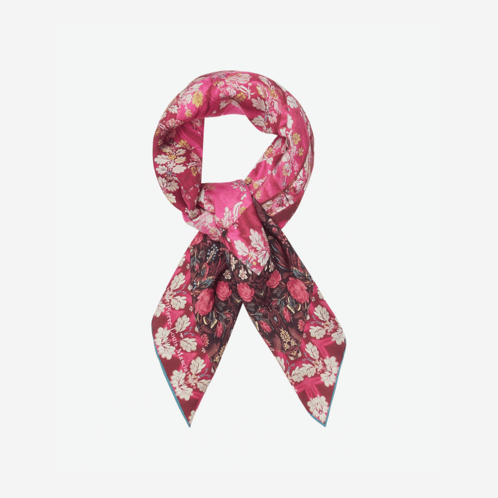 Pierre Louis Mascia ALOEUW Bandana Silk Scarf 67x67 in ROSA DAMASCO – International designer fashion boutique Australia Riada Concept Woollahra