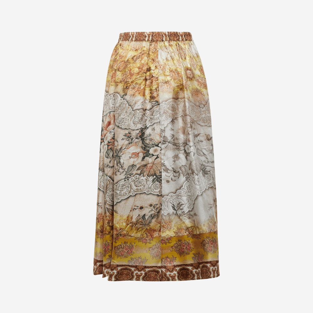 Pierre-Louis Mascia A-line Aloe Silk Skirt in Ochre Floral Tapestry Print PIERRE LOUIS MASCIA designer fashion online or in-store at Riada Concept, Sydney’s high-end fashion boutique in Australia.