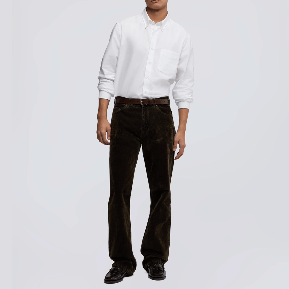 Aspesi Slim Fit Oxford Cotton Button-Down Shirt in White – International designer fashion boutique Australia Riada Concept Woollahra