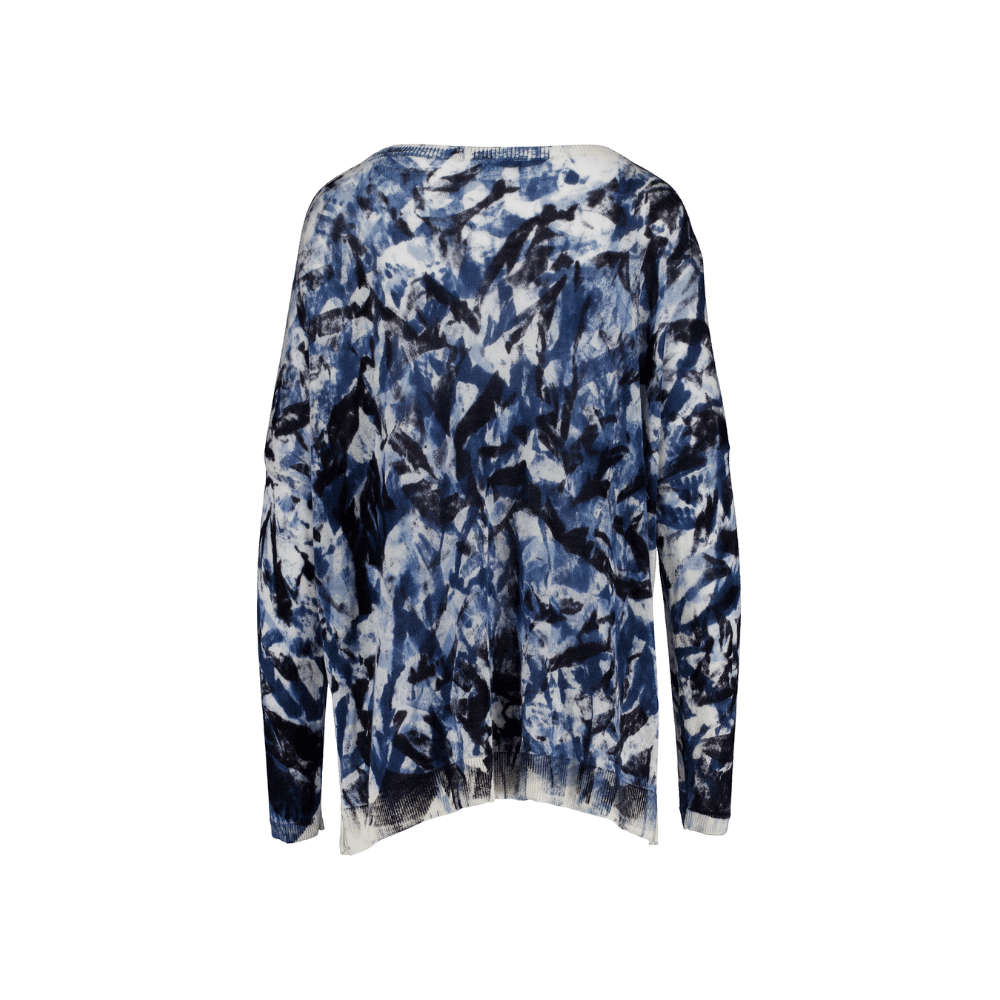 Avant Toi Hand-Painted Cashmere Silk Boat Neck Pullover in Fiume - International designer fashion boutique Australia Riada Concept Woollahra