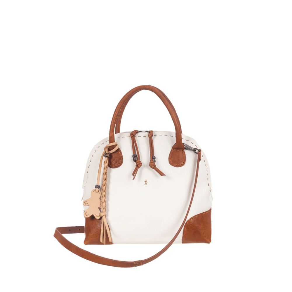 Henry Beguelin Medium Crossbody Angoli Leather Bag in Bianco HENRY BEGUELIN Designer fashion handbags shop online and in store High End fashion boutique Sydney Australia Riada Concept
