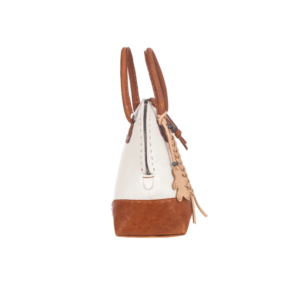 Henry Beguelin Medium Crossbody Angoli Leather Bag in Bianco HENRY BEGUELIN Designer fashion handbags shop online and in store High End fashion boutique Sydney Australia Riada Concept