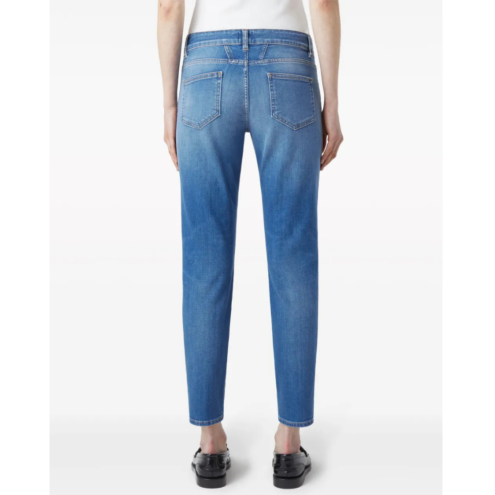 Baker Straight Leg Jeans in Mid Blue