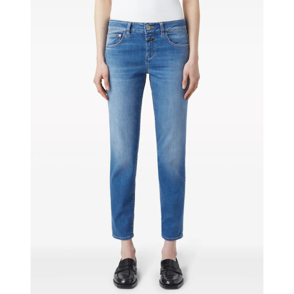 Baker Straight Leg Jeans in Mid Blue