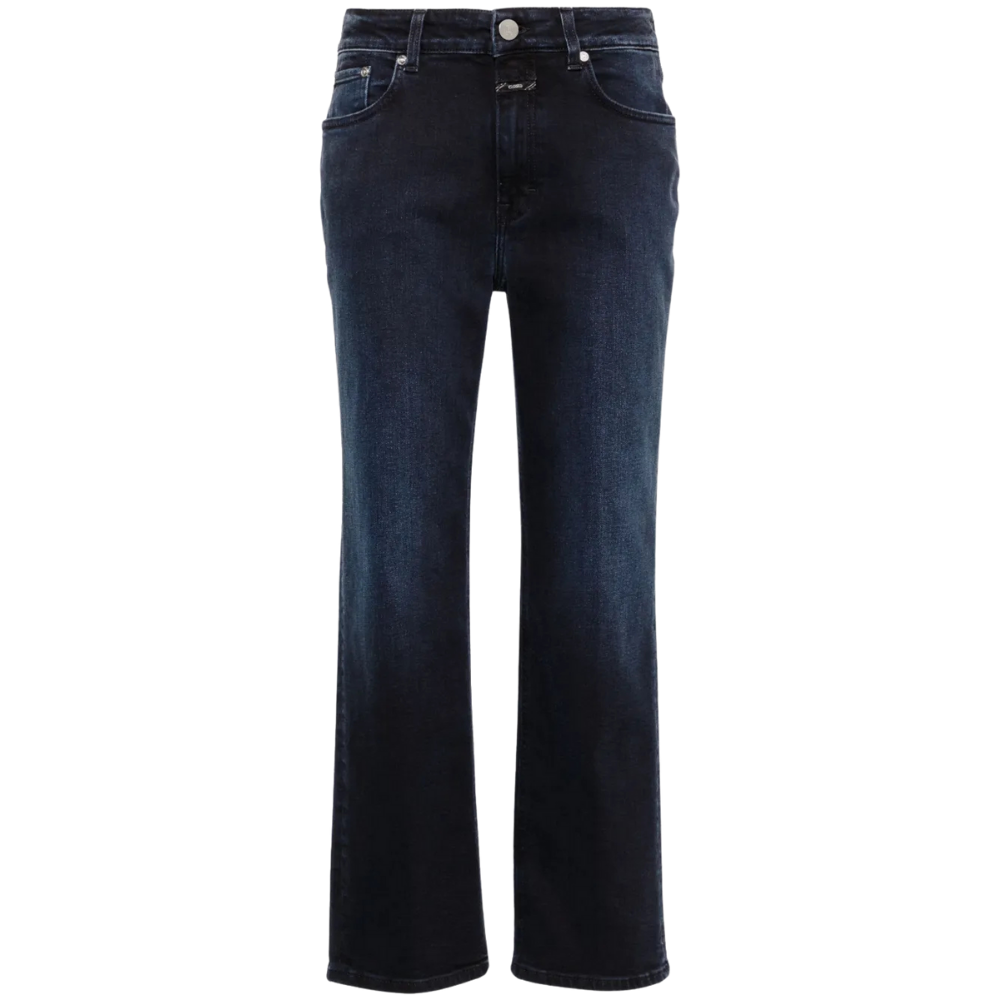 Milo Mid-Rise Slim Fit Jeans in Blue Black