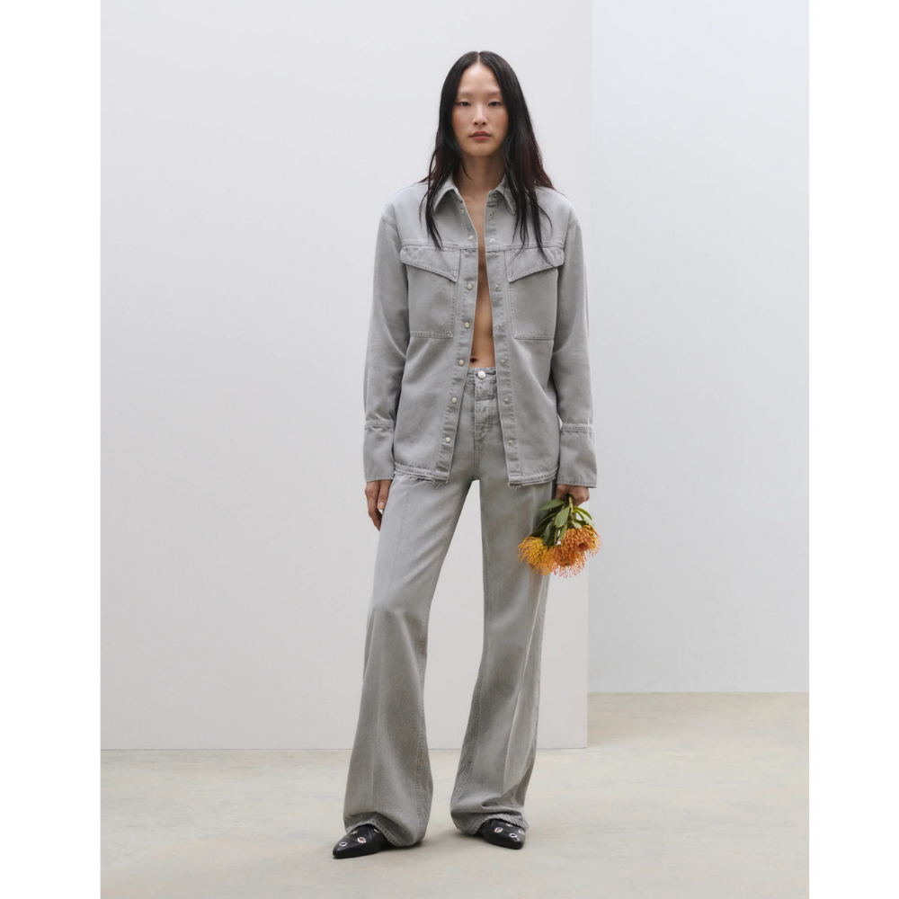Wide Jeans Gillan in Light Grey