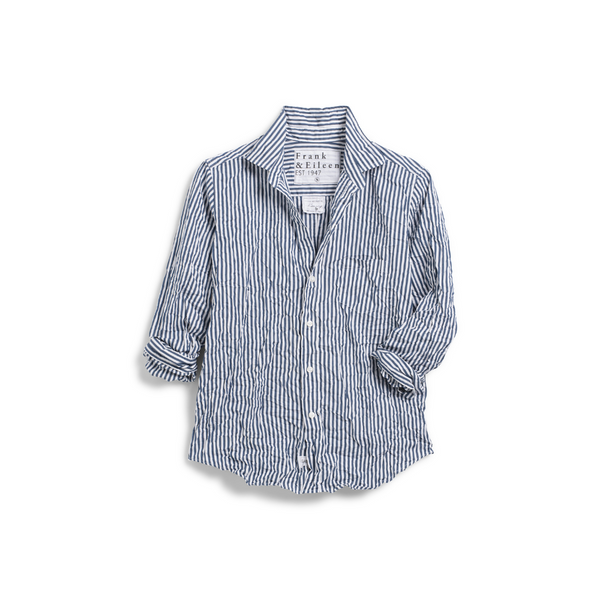 Barry Tailored Button Up Shirt in blue stripe