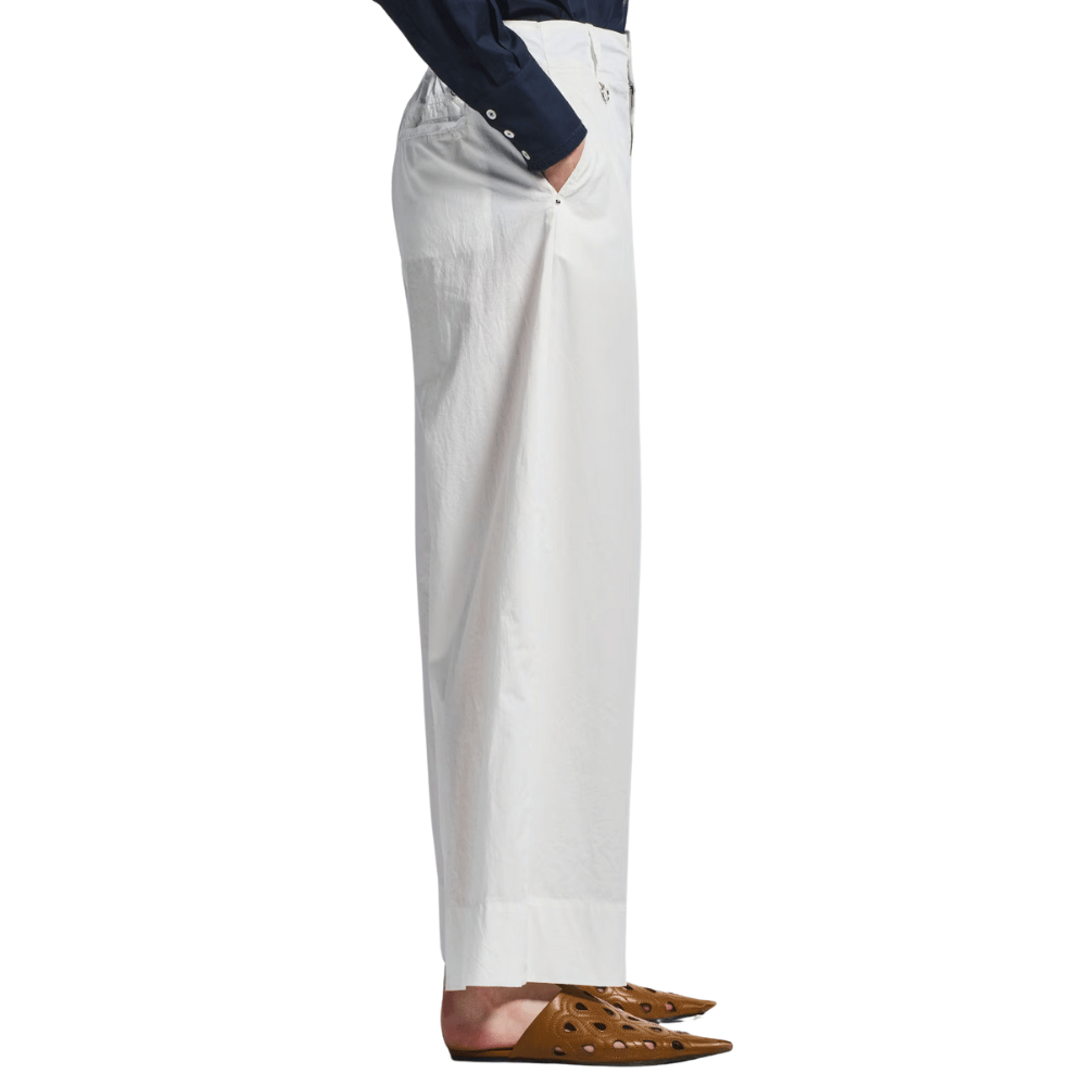 HIGH Directive Wide-Leg Palazzo Pants in White HIGH OFFICIAL Designer fashion shop online and in store High End fashion boutique Sydney Australia Riada Concept