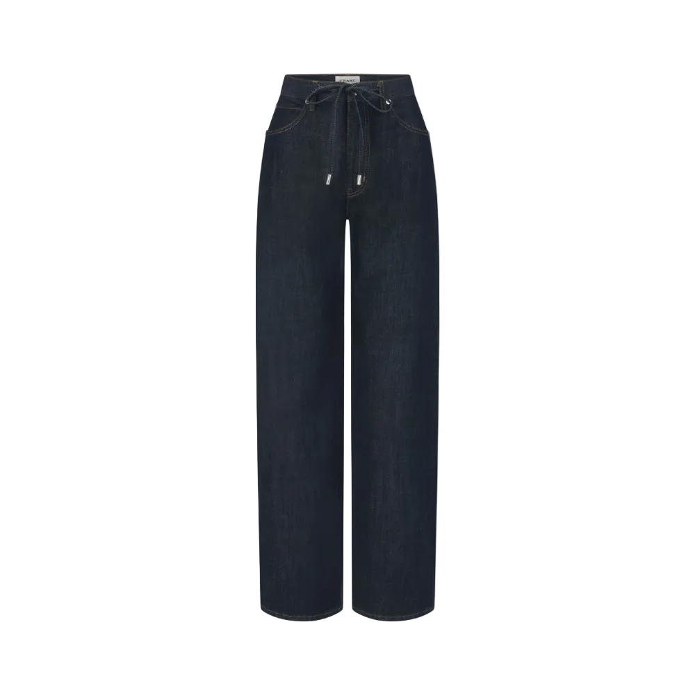 FRAME Off Duty Drawstring Bow Jeans in Rinse FRAME designer denim at Riada Concept luxury fashion boutique Woollahra Sydney Australia