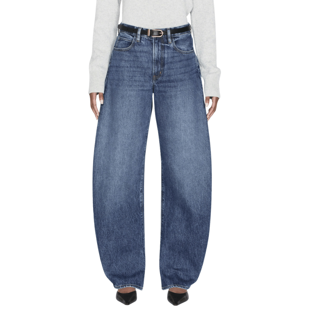 FRAME The Bubble High Rise Barrel Jeans in Westbury FRAME DENIM Designer fashion shop online and in store High End fashion boutique Sydney Australia Riada Concept