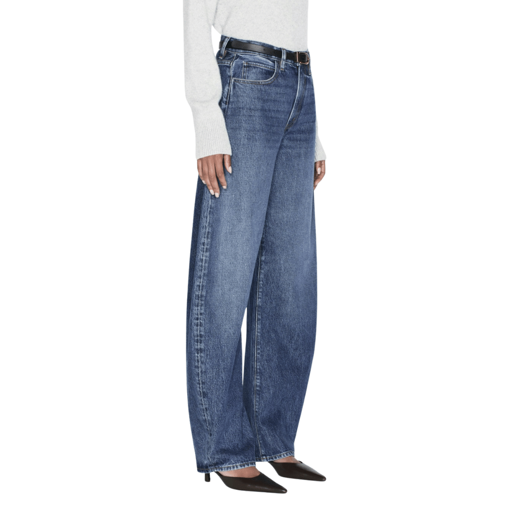 FRAME The Bubble High Rise Barrel Jeans in Westbury FRAME DENIM Designer fashion shop online and in store High End fashion boutique Sydney Australia Riada Concept