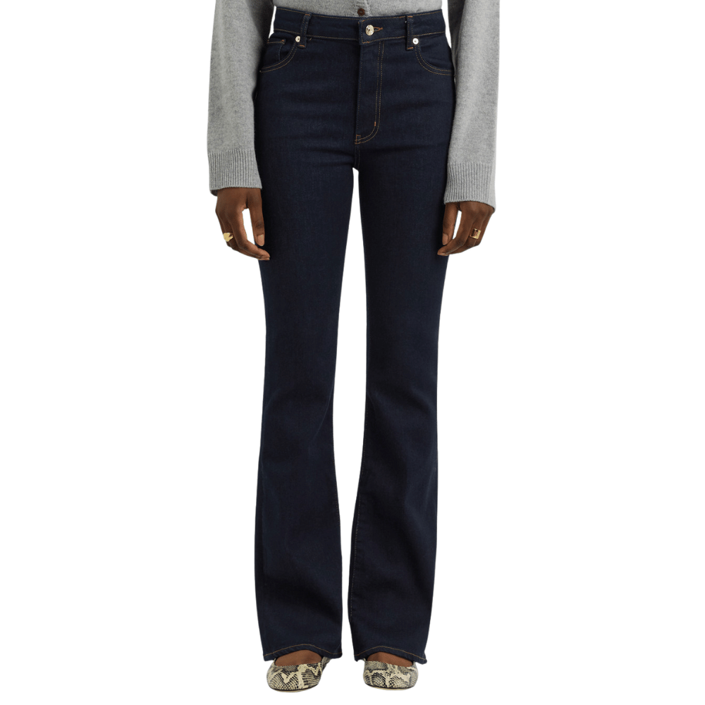 FRAME The Reboot High Rise Bootcut Jeans in Stargirl FRAME DENIM Designer fashion shop online and in store High End fashion boutique Sydney Australia Riada Concept
