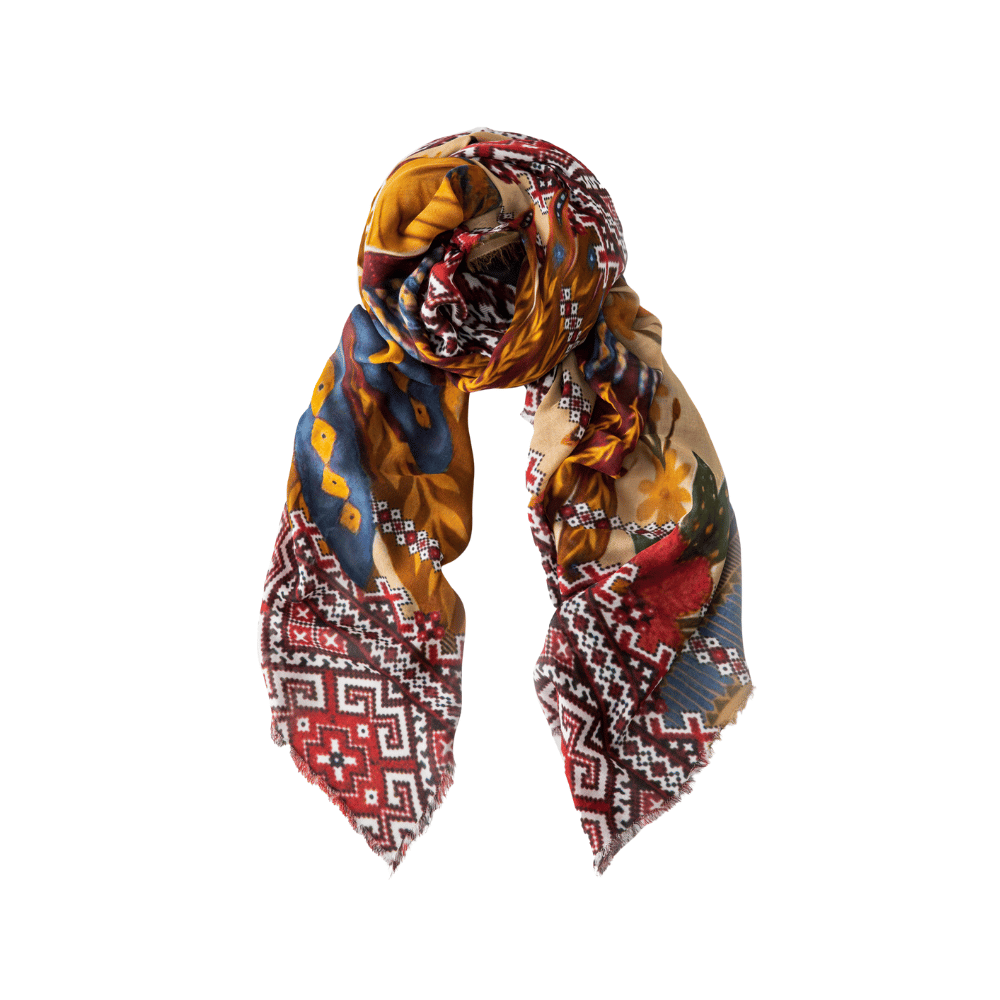 Faliero Sarti Foulard Oversized Scarf in Farm Print Shop the latest Faliero Sarti Scarves collections; printed, stylish scarfs in luxe fabrics made in Italy. Shop online & in store at Riada Concept.