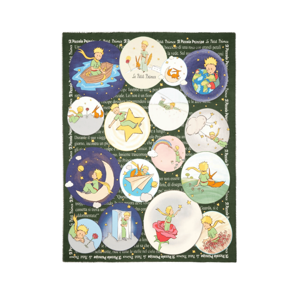 Faliero Sarti Rectangular Foulard Le Petit Prince Illustrated Scarf Shop the latest Faliero Sarti Scarves collections; printed, stylish scarfs in luxe fabrics made in Italy. Shop online & in store at Riada Concept.