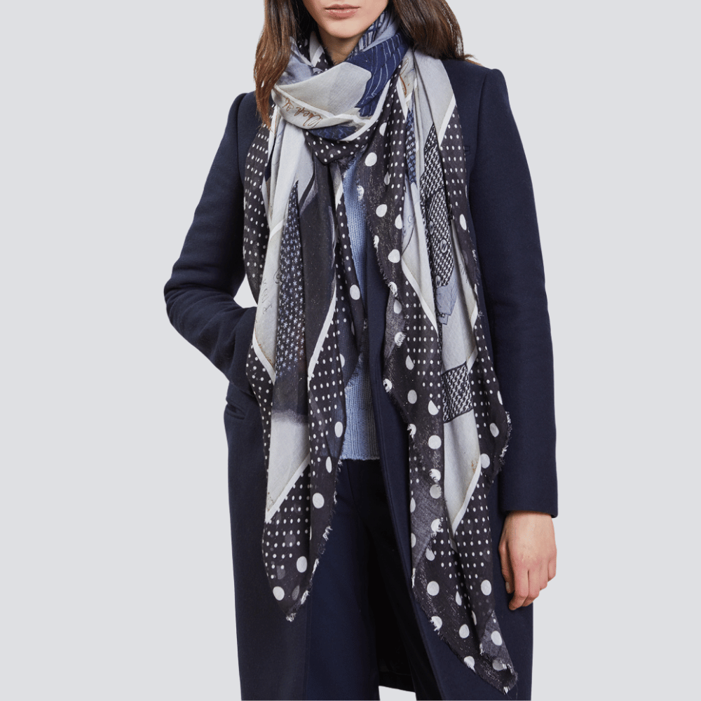 Faliero Sarti Foulard Top Model Illustrated Scarf Shop the latest Faliero Sarti Scarves collections; printed, stylish scarfs in luxe fabrics made in Italy. Shop online & in store at Riada Concept.
