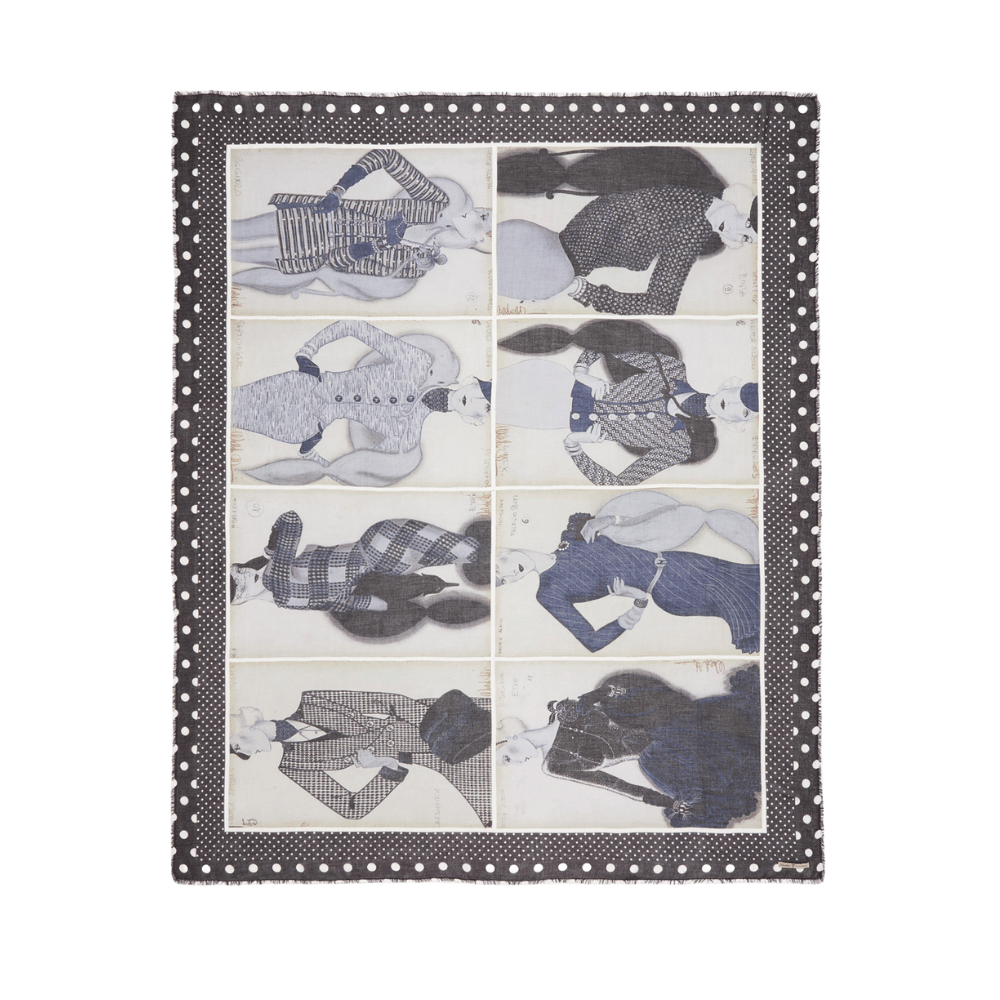 Faliero Sarti Foulard Top Model Illustrated Scarf Shop the latest Faliero Sarti Scarves collections; printed, stylish scarfs in luxe fabrics made in Italy. Shop online & in store at Riada Concept.