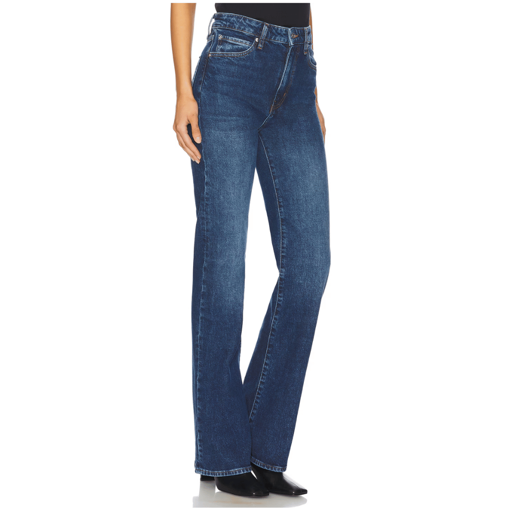 FRAME The Arrow High-Rise Straight Jeans in Rival Blue FRAME DENIM Designer fashion shop online and in store High End fashion boutique Sydney Australia Riada Concept