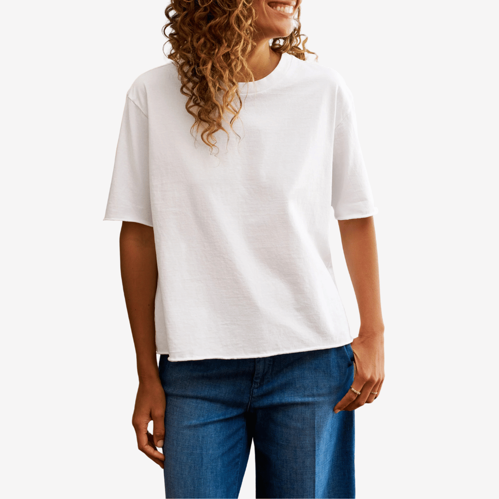 Frank & Eileen Perry NYC Crewneck Tee in White – International designer fashion boutique Australia Riada Concept Woollahra