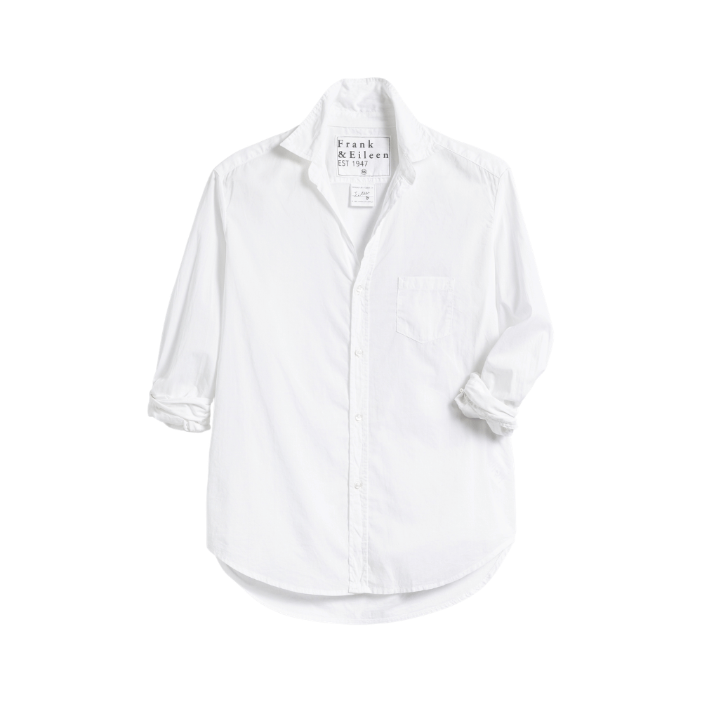 Frank & Eileen Relaxed Button-Up Eileen Shirt in White Cotton Poplin. Frank & Eileen shirts at Riada Concept luxury fashion boutique Woollahra Sydney Australia