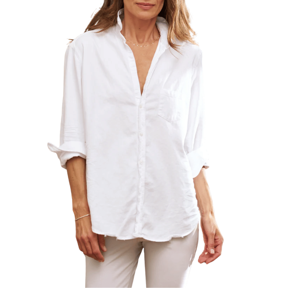 Frank & Eileen Relaxed Eileen Button-Up Shirt in White Denim Shop Frank & Eileen online in Australia at Riada Concept – official stockist of Frank & Eileen shirts, dresses, and linen pants. Discover timeless, premium women's fashion with fast shipping from Sydney.
