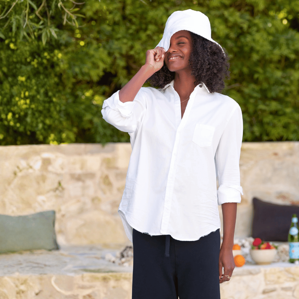 Frank & Eileen Relaxed Eileen Button-Up Shirt in White Denim Shop Frank & Eileen online in Australia at Riada Concept – official stockist of Frank & Eileen shirts, dresses, and linen pants. Discover timeless, premium women's fashion with fast shipping from Sydney.