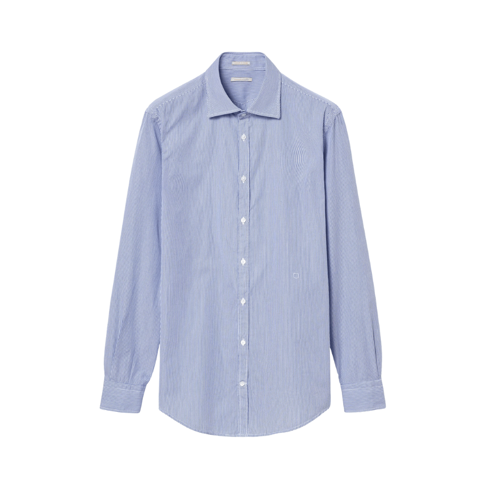 Massimo Alba Menswear Genova Cotton Pinstripe Shirt in Bianco MASSIMO ALBA ITALIAN MENSWEAR shop at Riada Concept Luxury International Designer Boutique in store and online Sydney