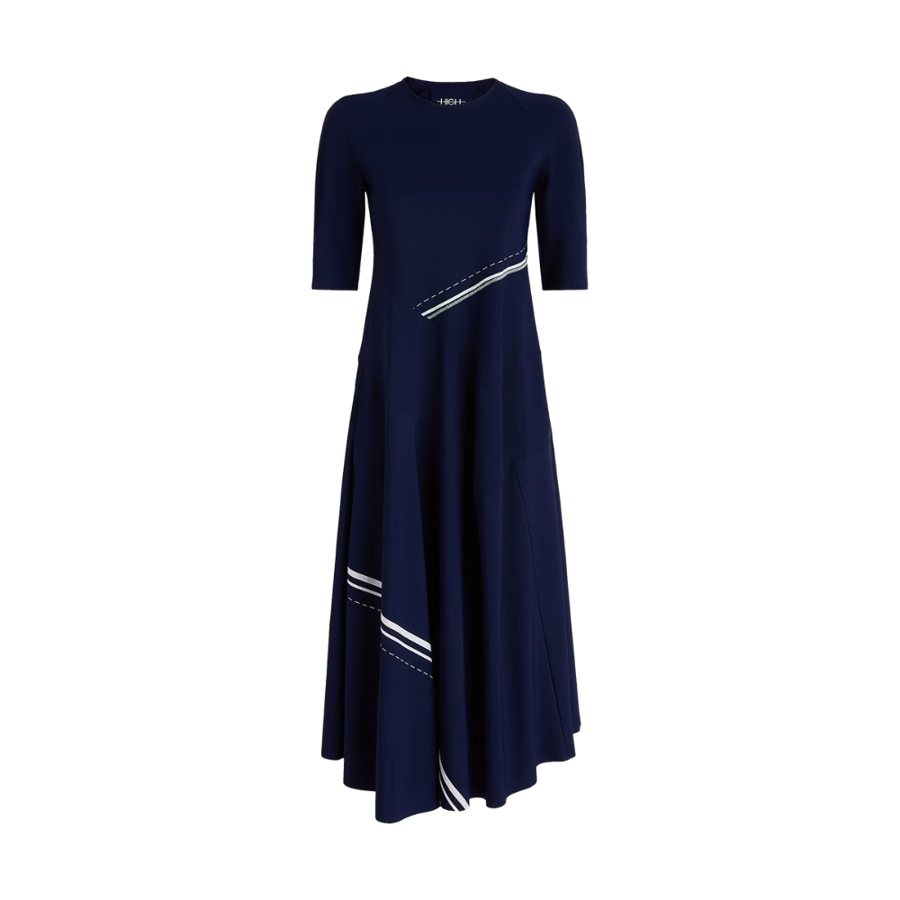 Dress Challenge in Navy Print