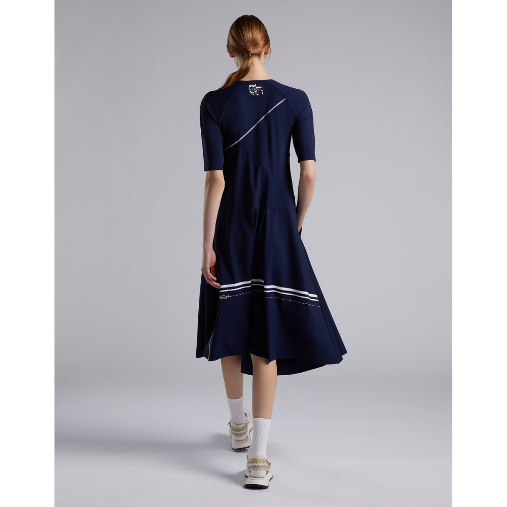 Dress Challenge in Navy Print