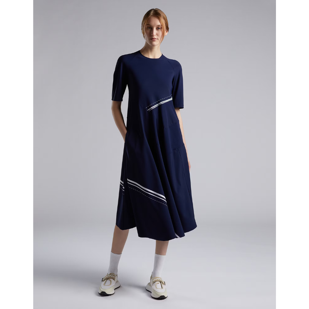 Dress Challenge in Navy Print