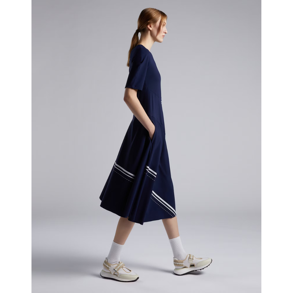 Dress Challenge in Navy Print