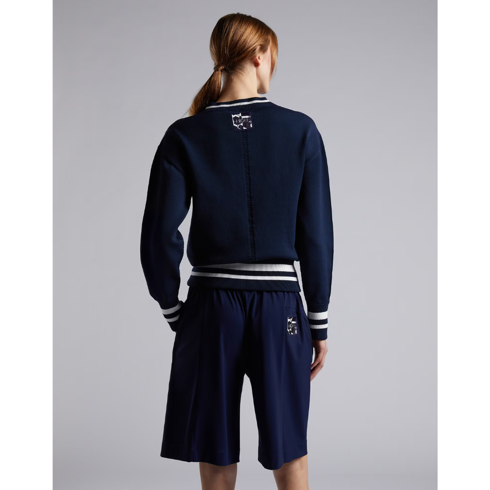 Sweater Racer in Navy Print