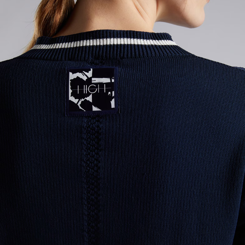 Sweater Racer in Navy Print