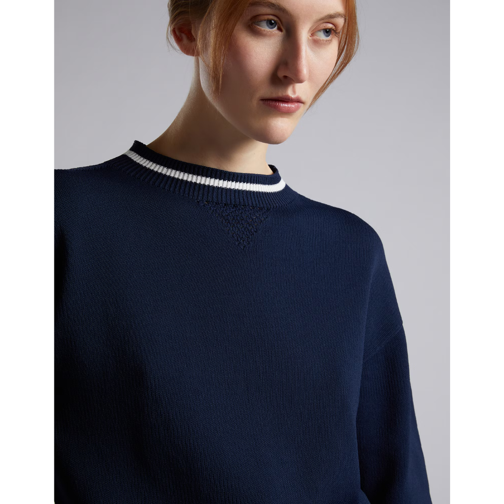 Sweater Racer in Navy Print