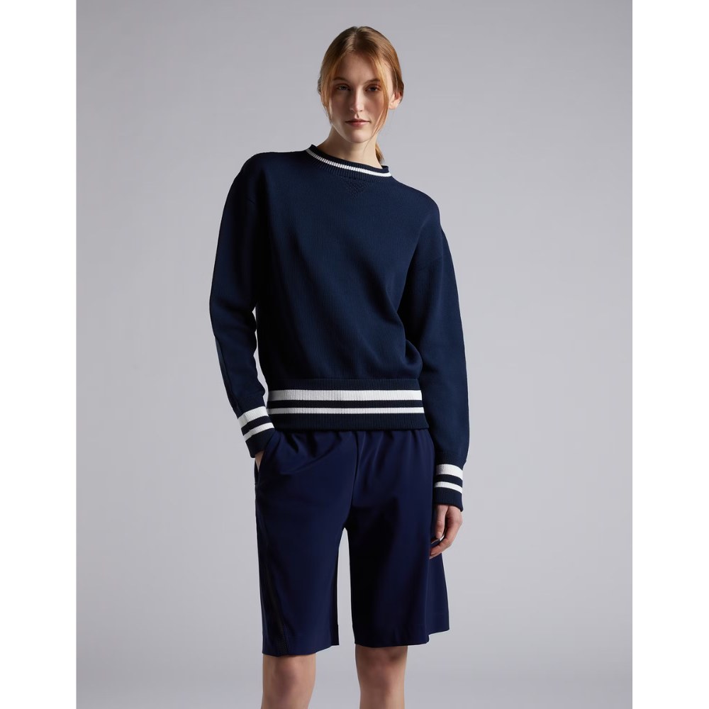 Sweater Racer in Navy Print