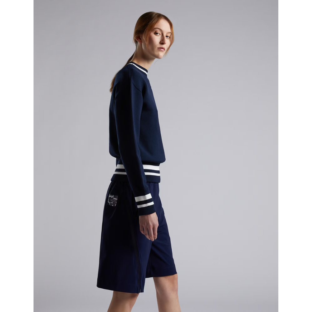 Sweater Racer in Navy Print