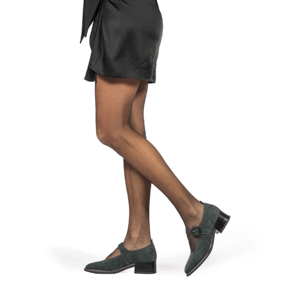 Henry Beguelin Calfskin Suede Ankle Strap Pump in Green-Grey SD6000 HENRY BEGUELIN Designer fashion handbags shop online and in store High End fashion boutique Sydney Australia Riada Concept