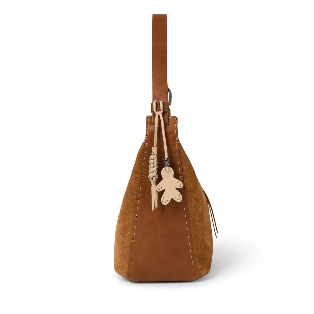 Henry Beguelin Ileana Medium Nabuck Shoulder Bag in Brandy HENRY BEGUELIN Designer fashion handbags shop online and in store High End fashion boutique Sydney Australia Riada Concept