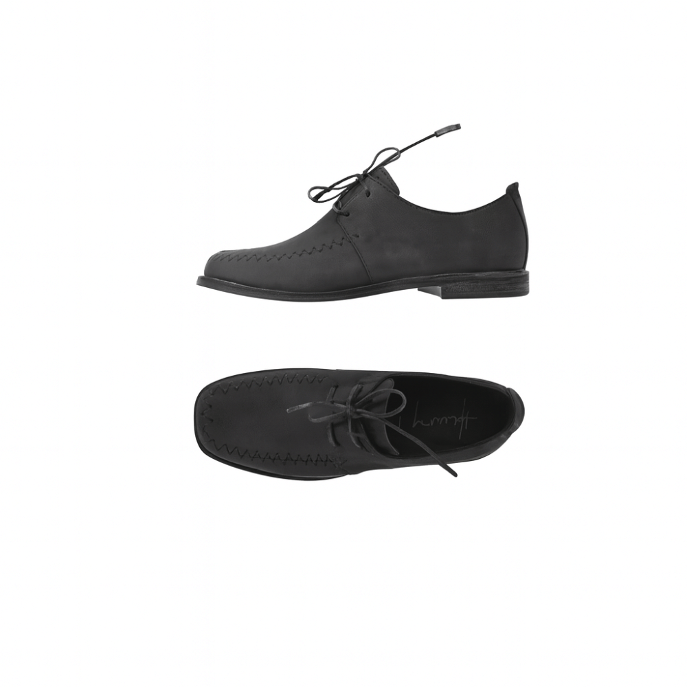 Henry Beguelin Lace-Up Leather Moccasin Sbiancato Shoe in Black SD5909 HENRY BEGUELIN Designer fashion handbags shop online and in store High End fashion boutique Sydney Australia Riada Concept