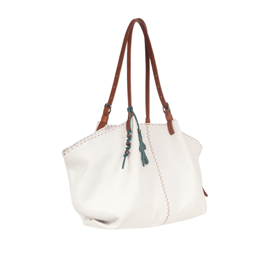 Henry Beguelin Large Size Piramide Belt Old Iron Bag in White BD5903 HENRY BEGUELIN Designer fashion handbags shop online and in store High End fashion boutique Sydney Australia Riada Concept