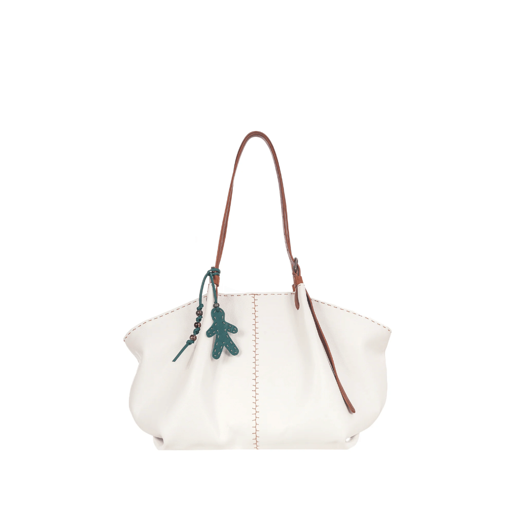 Henry Beguelin Medium Size Piramide Belt Old Iron Bag in White BD5904 HENRY BEGUELIN Designer fashion handbags shop online and in store High End fashion boutique Sydney Australia Riada Concept