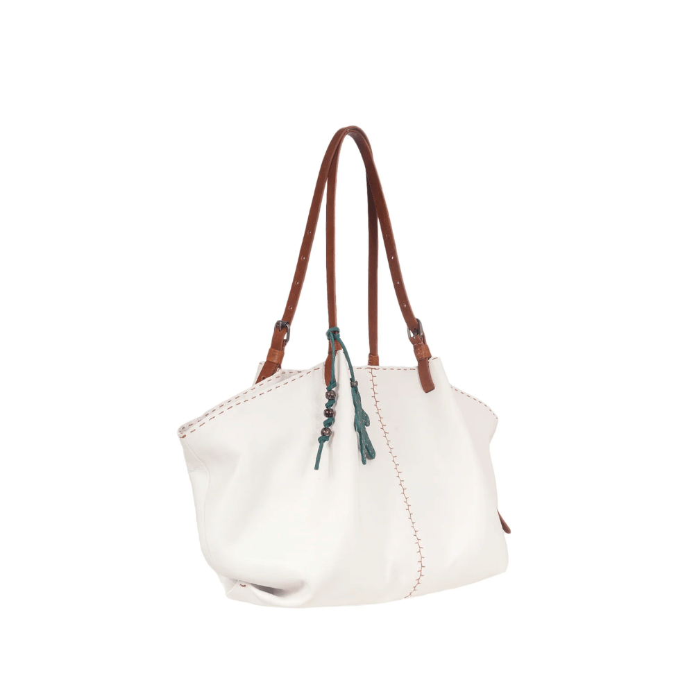 Henry Beguelin Medium Size Piramide Belt Old Iron Bag in White BD5904 HENRY BEGUELIN Designer fashion handbags shop online and in store High End fashion boutique Sydney Australia Riada Concept