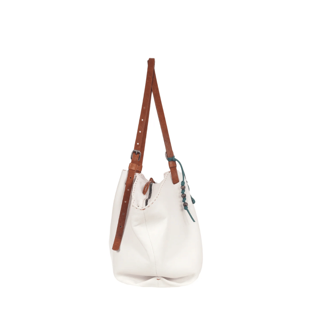 Henry Beguelin Medium Size Piramide Belt Old Iron Bag in White BD5904 HENRY BEGUELIN Designer fashion handbags shop online and in store High End fashion boutique Sydney Australia Riada Concept