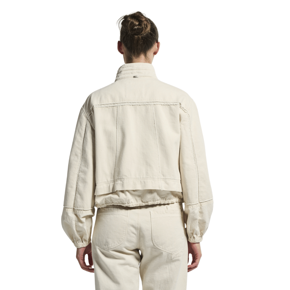 HIGH Adventurous Denim Bomber Jacket in Beige Angora HIGH OFFICIAL Designer fashion shop online and in store High End fashion boutique Sydney Australia Riada Concept