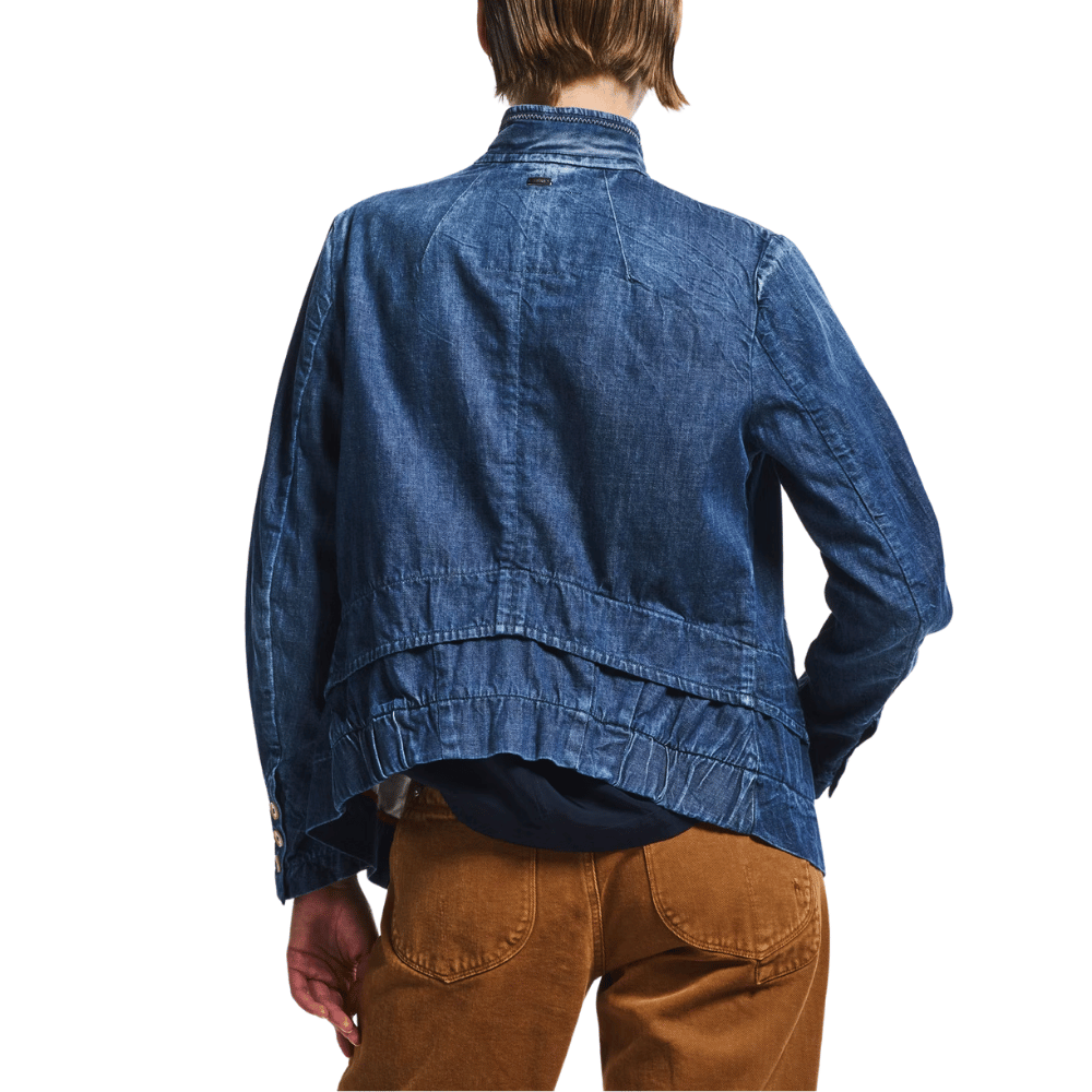 HIGH Exceed Deconstructed Denim Jacket in Indigo HIGH OFFICIAL Designer fashion shop online and in store High End fashion boutique Sydney Australia Riada Concept