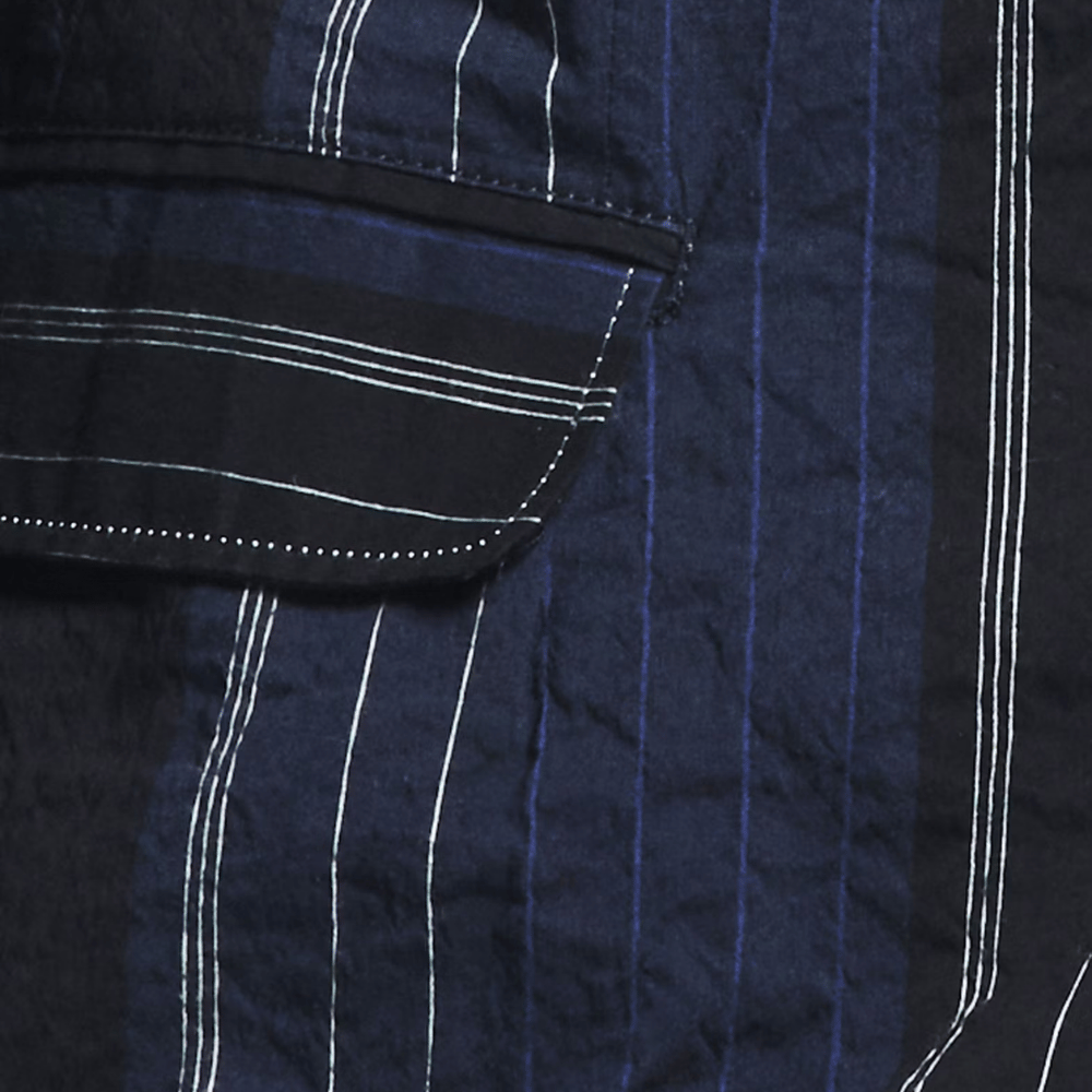 HIGH Hearsay Pinstriped Cotton Jacket in Indigo HIGH OFFICIAL Designer fashion shop online and in store High End fashion boutique Sydney Australia Riada Concept