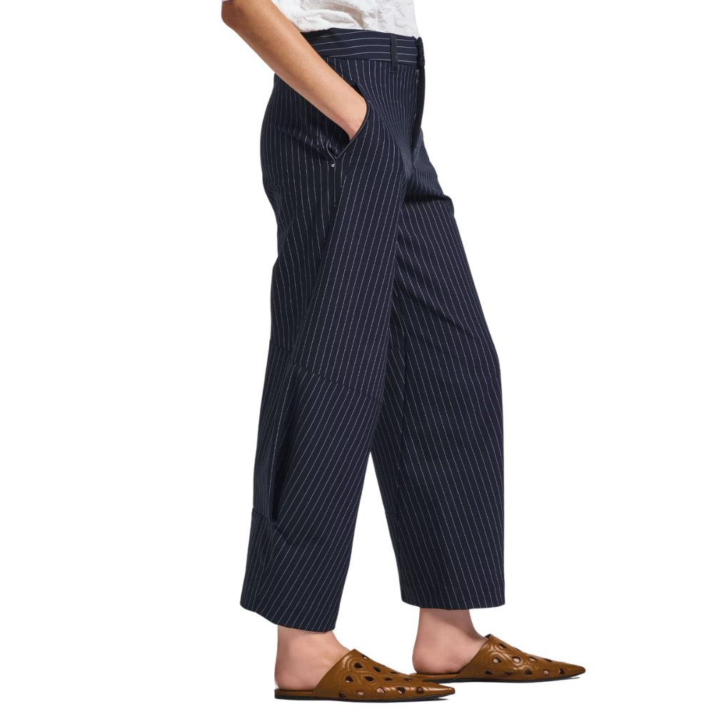 HIGH Minority Wide Leg Pant in Striped Blue HIGH OFFICIAL Designer fashion shop online and in store High End fashion boutique Sydney Australia Riada Concept
