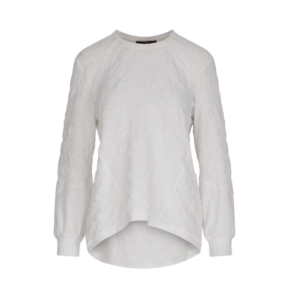 HIGH Radiate Long Sleeve Crew Neck Sweater in White HIGH OFFICIAL Designer fashion shop online and in store High End fashion boutique Sydney Australia Riada Concept